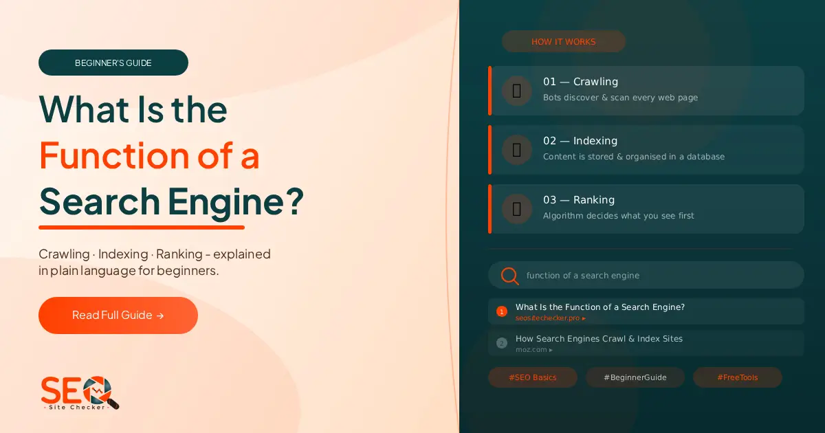 What Is the Function of a Search Engine? (Beginner's Guide)
