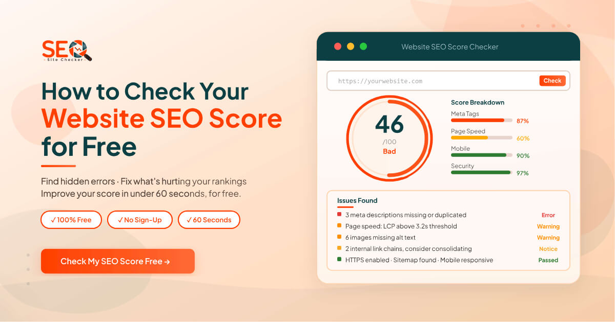How to Check Your Website SEO Score for Free