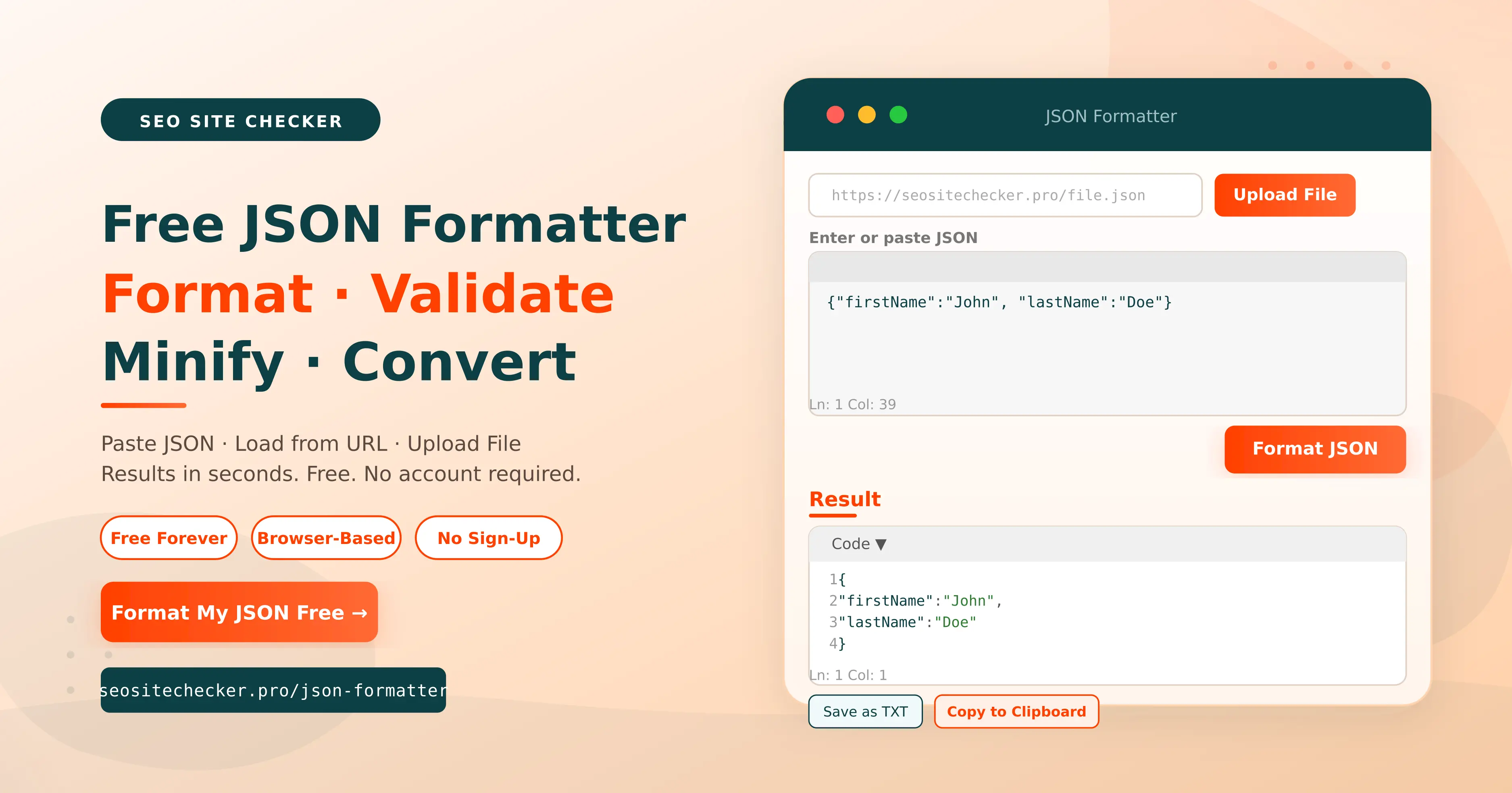 JSON Formatter Online: Format & Validate JSON in Seconds