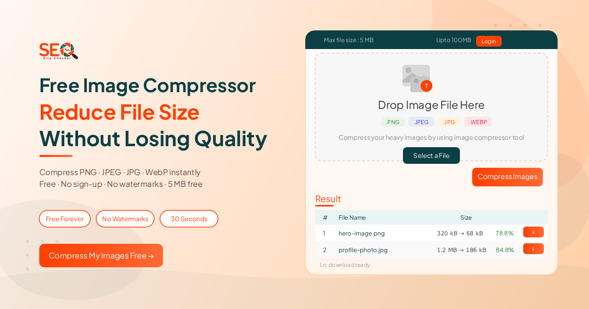 Free Image Compressor: Reduce File Size Without Losing Quality