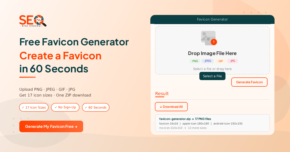 Free Favicon Generator: Create a Favicon in 60 Seconds