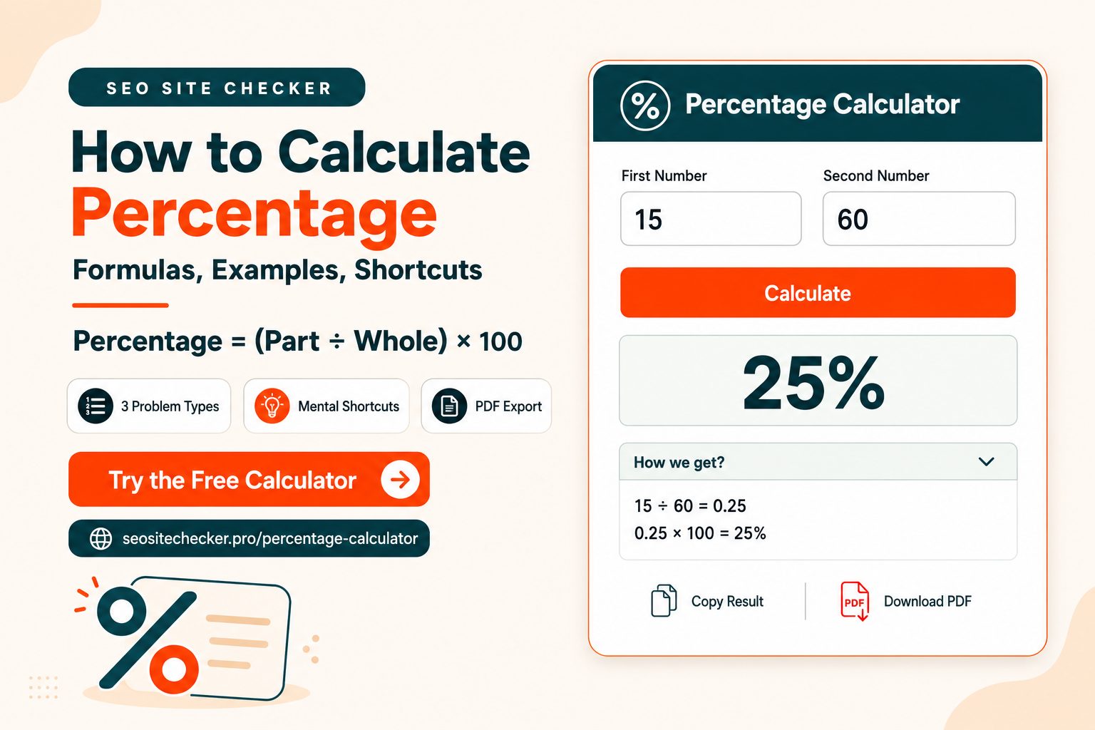 How to Calculate Percentage: Free Online Calculator