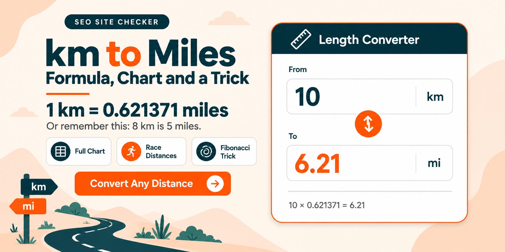 How to Convert km to Miles: Free Length Converter