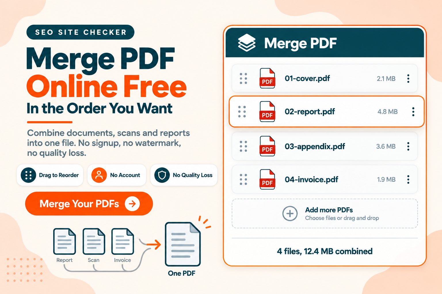 Merge PDF Online Free: Combine Files in the Right Order
