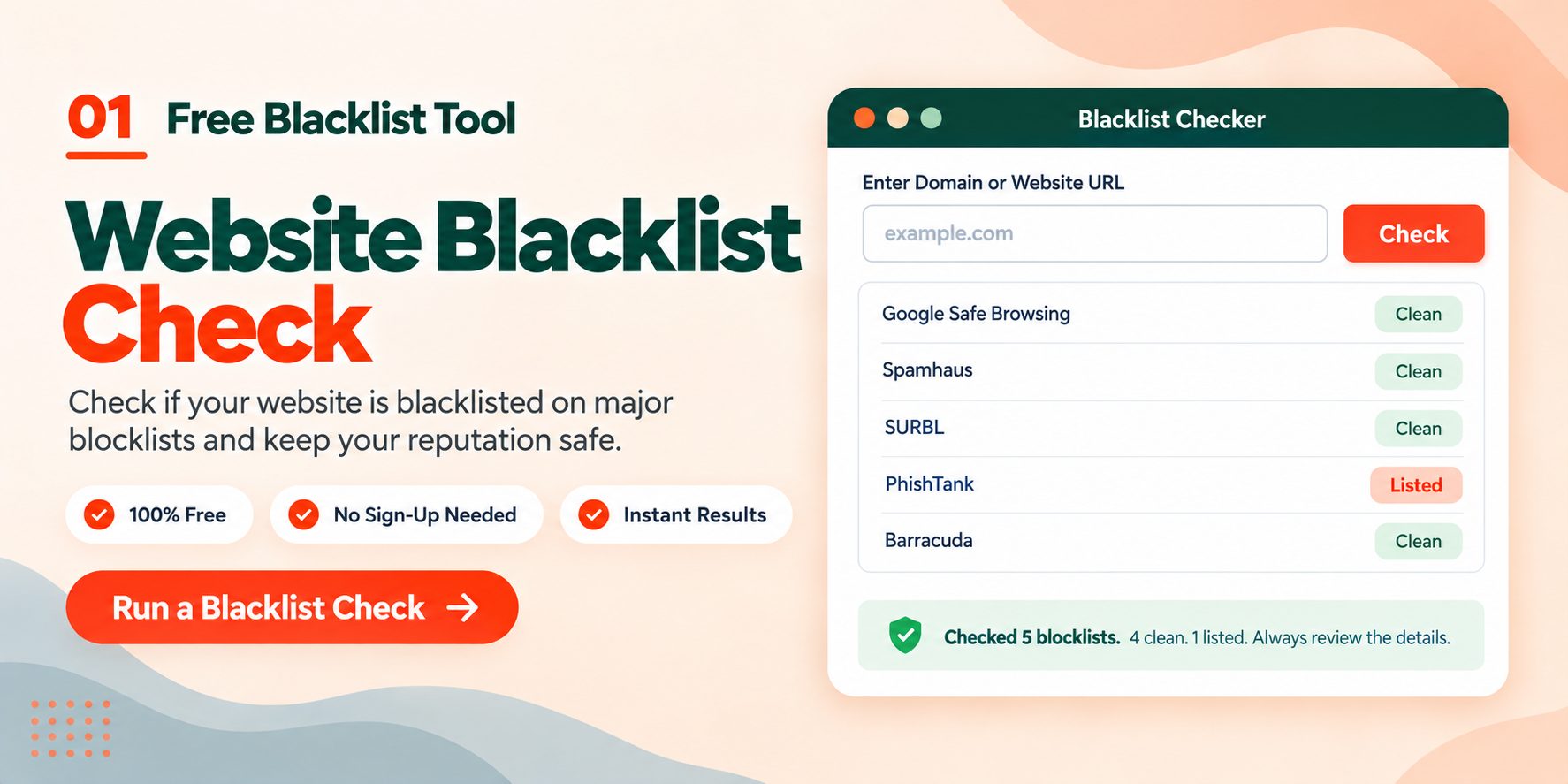 Website Blacklist Check: Domain, IP and Safe Browsing