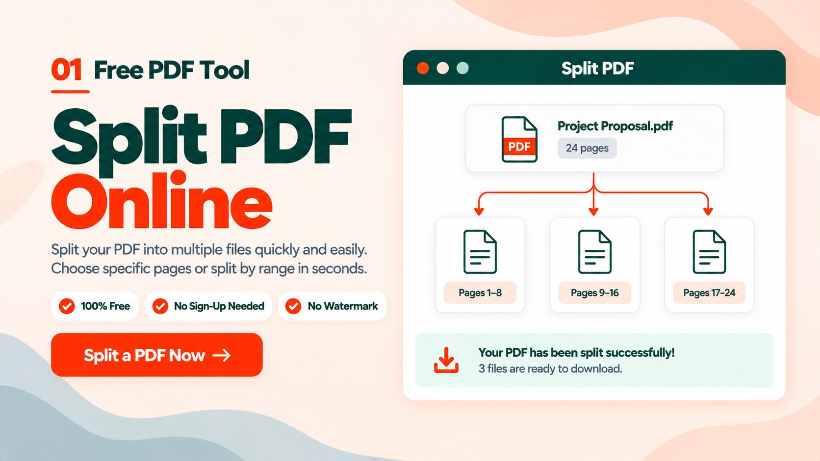 Split PDF Online: Free PDF Splitter, No Sign-Up