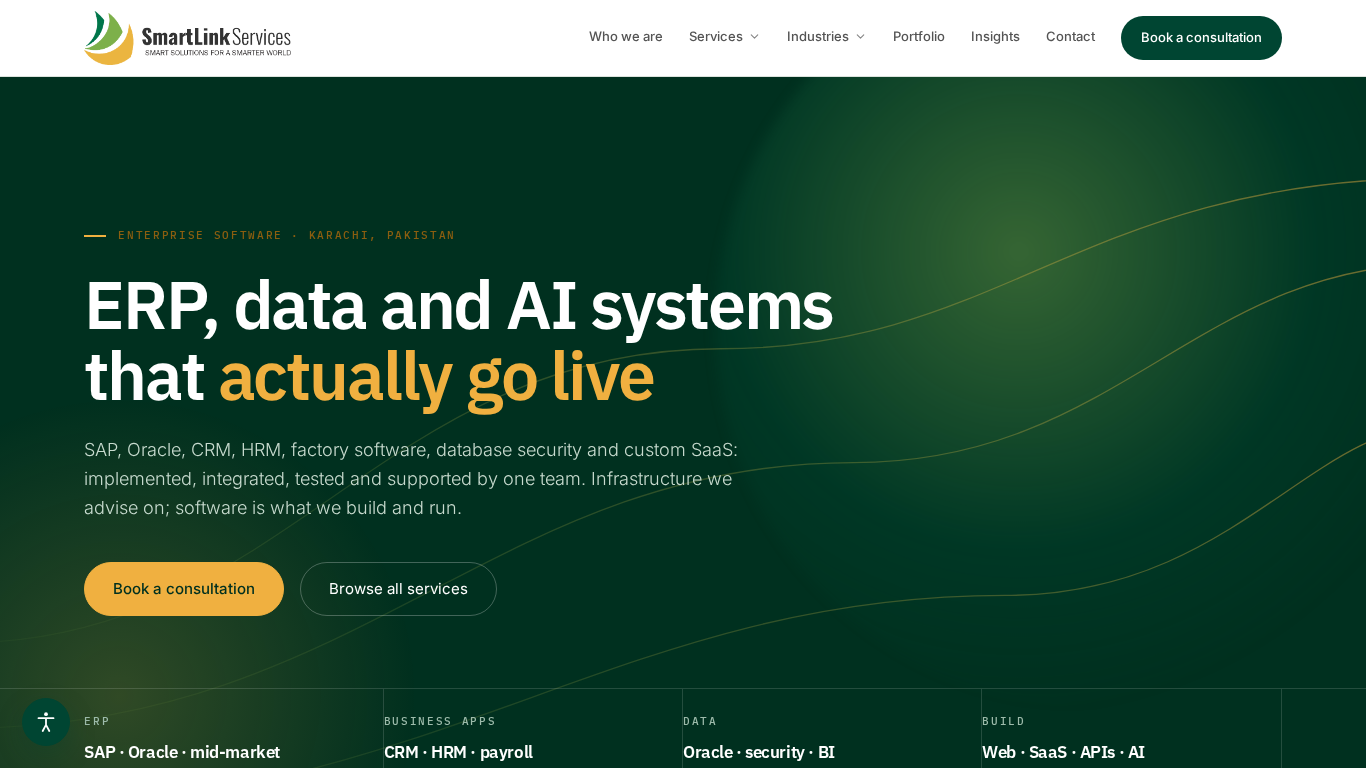 Desktop screenshot of smartlink.services captured for SEO analysis