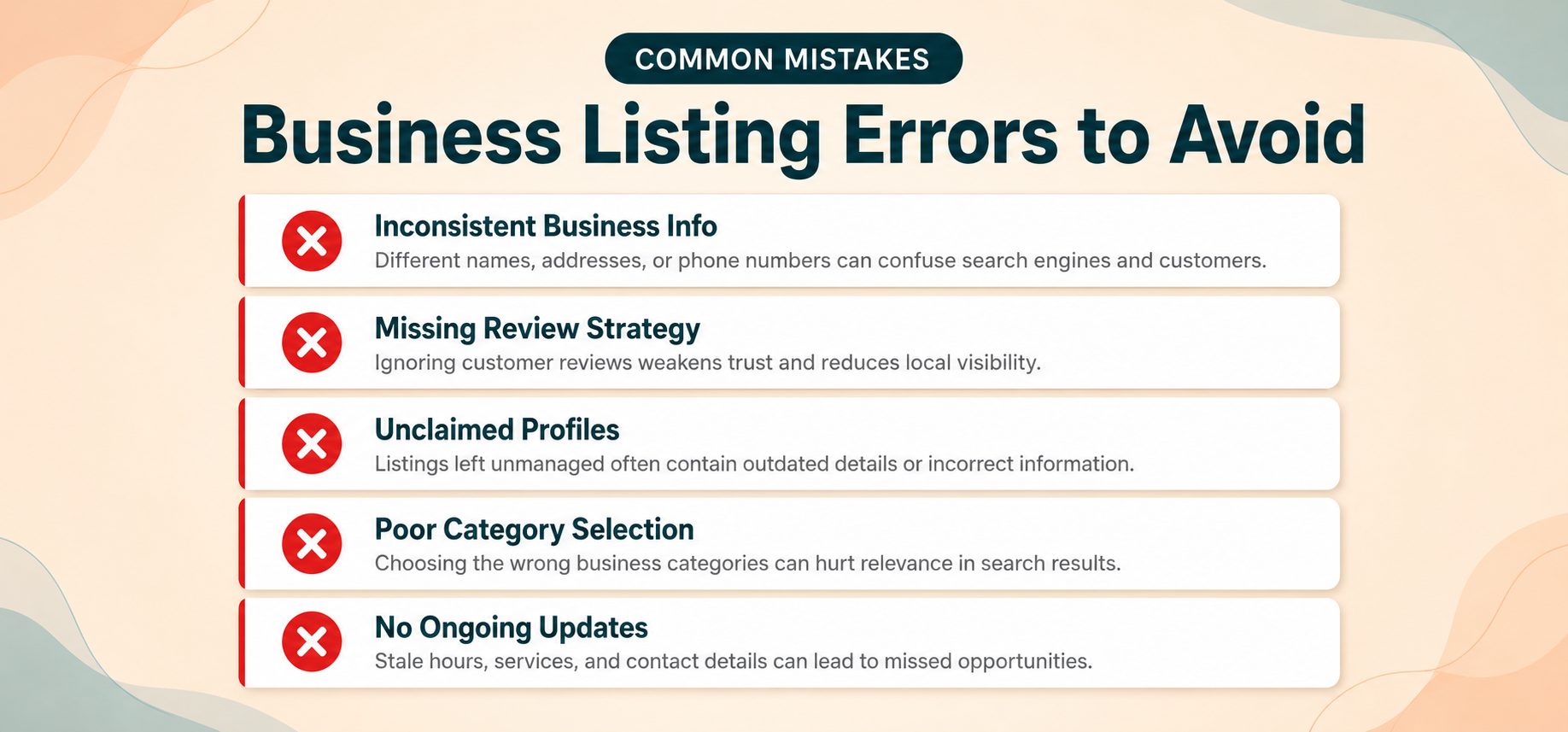 Common Mistakes to Avoid When Building Listings