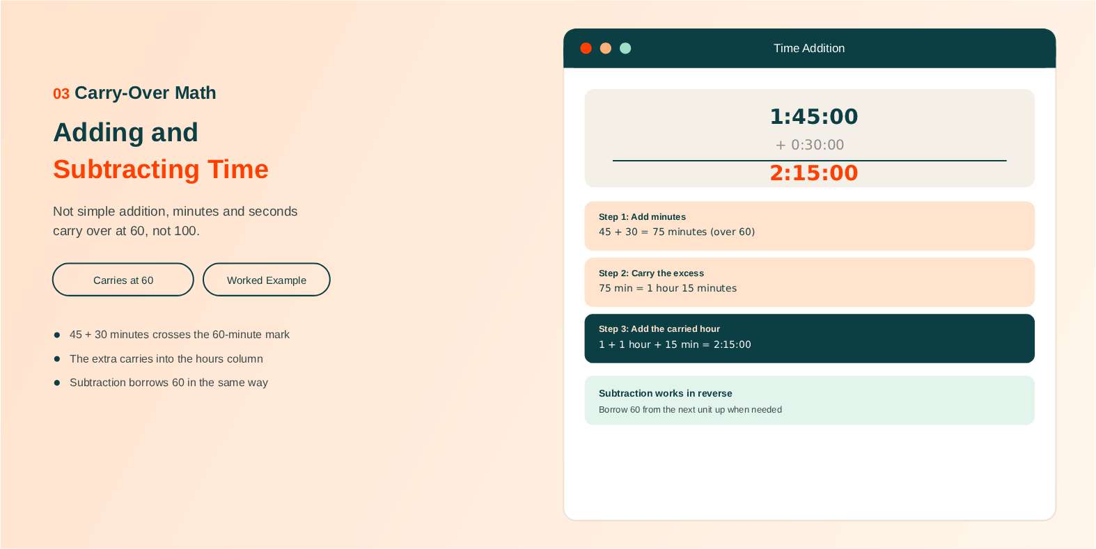 How to Add or Subtract Time (Hours, Minutes, Seconds)