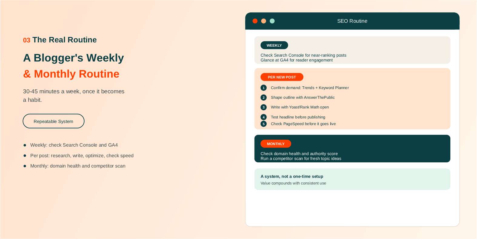 How to Use These Tools Together (A Blogger's Weekly and Monthly Routine)