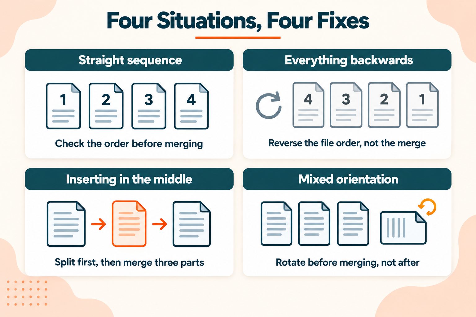Merging PDF pages in the correct order
